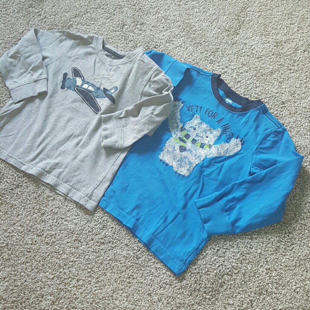 Gymboree Bundle Boys lot 2 shirts long sleeve size 3-4 graphic